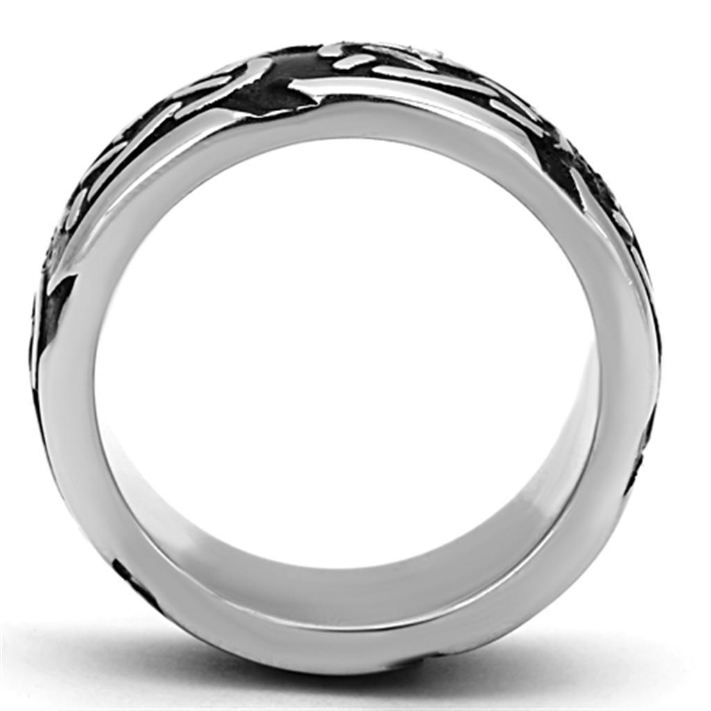 Anillo Color Plata Para Hombres de Acero Inoxidable Patron Torzal - Jewelry Store by Erik Rayo
