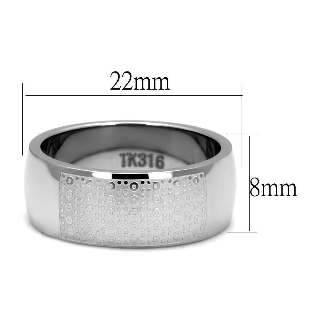 Anillo Color Plata Para Hombres de Acero Inoxidable Patrones en Pantalla - Jewelry Store by Erik Rayo