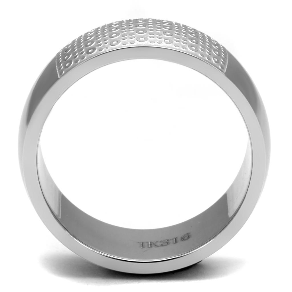 Anillo Color Plata Para Hombres de Acero Inoxidable Patrones en Pantalla - Jewelry Store by Erik Rayo