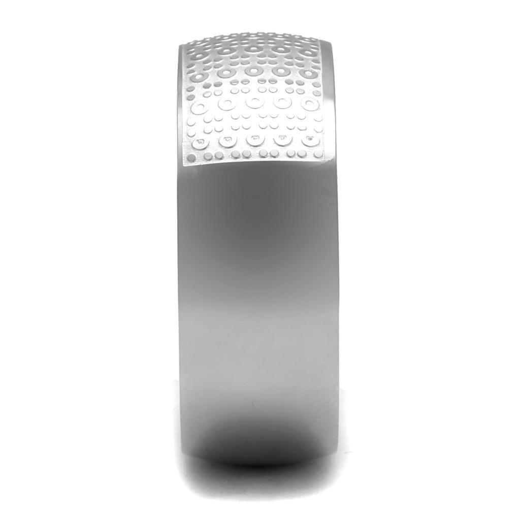 Anillo Color Plata Para Hombres de Acero Inoxidable Patrones en Pantalla - Jewelry Store by Erik Rayo