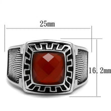 Load image into Gallery viewer, Anillo Color Plata Para Hombres y Ninos de Acero Inoxidable Piedra Agate in Siam - Jewelry Store by Erik Rayo
