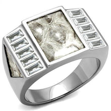 Load image into Gallery viewer, Anillo Color Plata Para Hombres y Ninos de Acero Inoxidable Piedra Elegante - Jewelry Store by Erik Rayo
