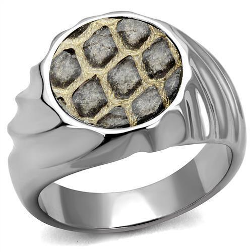 Anillo Color Plata Para Hombres de Acero Inoxidable Piedra Jaguar de Diamante - Jewelry Store by Erik Rayo