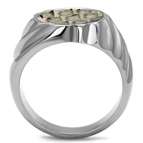 Anillo Color Plata Para Hombres de Acero Inoxidable Piedra Jaguar de Diamante - Jewelry Store by Erik Rayo