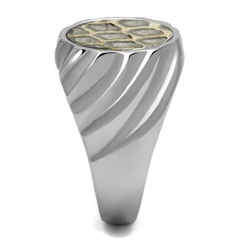 Anillo Color Plata Para Hombres de Acero Inoxidable Piedra Jaguar de Diamante - Jewelry Store by Erik Rayo
