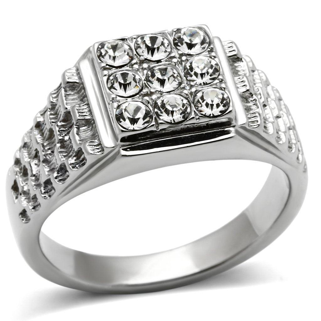 Anillo Color Plata Para Hombres de Acero Inoxidable Portici - Jewelry Store by Erik Rayo