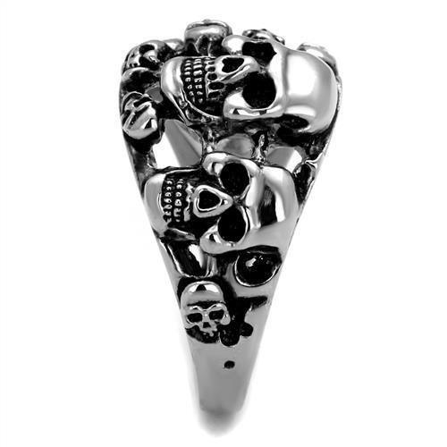 Anillo Color Plata Para Hombres de Acero Inoxidable Puras Calaveras - Jewelry Store by Erik Rayo