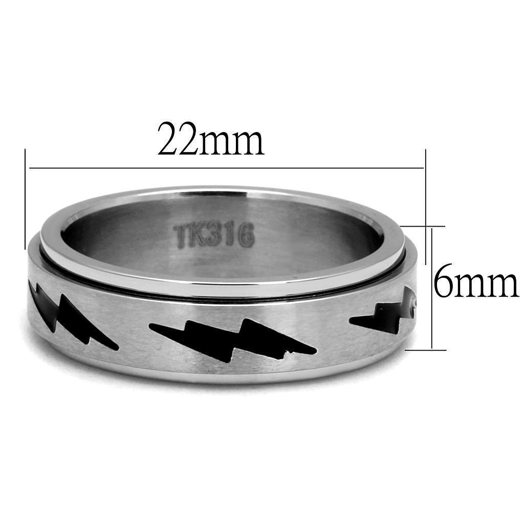 Anillo Color Plata Para Hombres de Acero Inoxidable Rayos - Jewelry Store by Erik Rayo