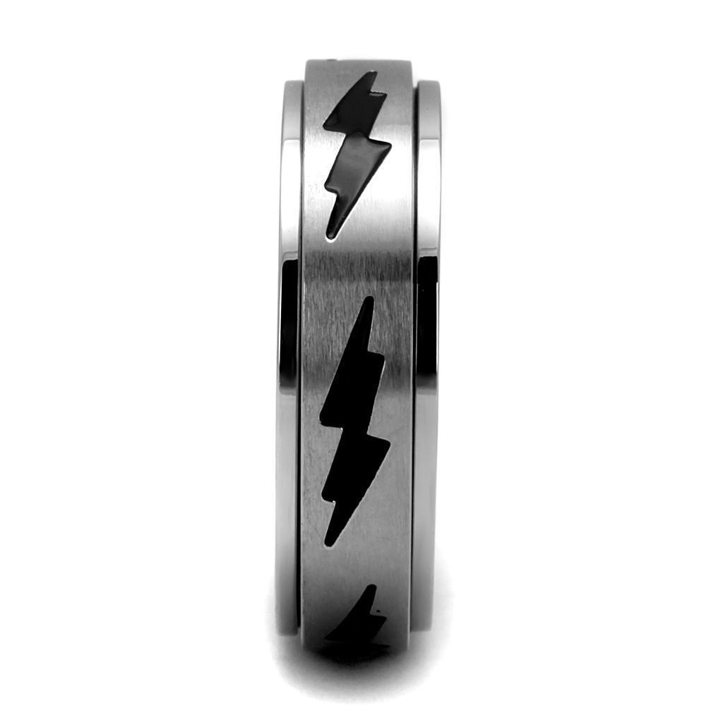 Anillo Color Plata Para Hombres de Acero Inoxidable Rayos - Jewelry Store by Erik Rayo