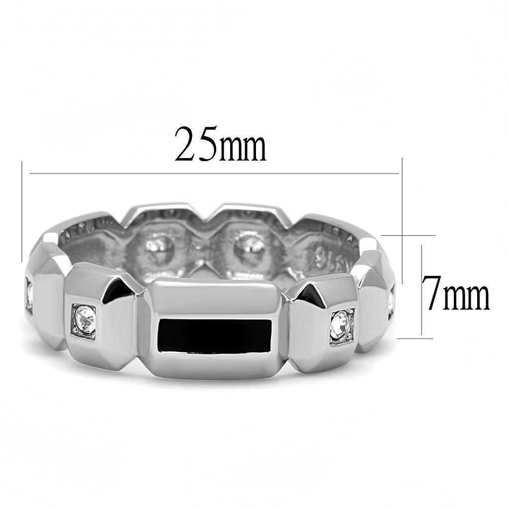 Anillo Color Plata Para Hombres de Acero Inoxidable Rectangulo con Onyx y Cuadro con Diamante - Jewelry Store by Erik Rayo
