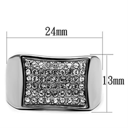 Anillo Color Plata Para Hombres de Acero Inoxidable Redondo Pontiagudo - Jewelry Store by Erik Rayo
