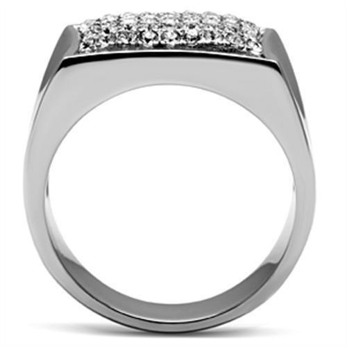 Anillo Color Plata Para Hombres de Acero Inoxidable Redondo Pontiagudo - Jewelry Store by Erik Rayo