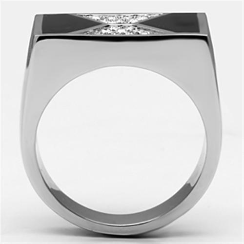 Anillo Color Plata Para Hombres de Acero Inoxidable Reloj de Arena en Diamantes - Jewelry Store by Erik Rayo