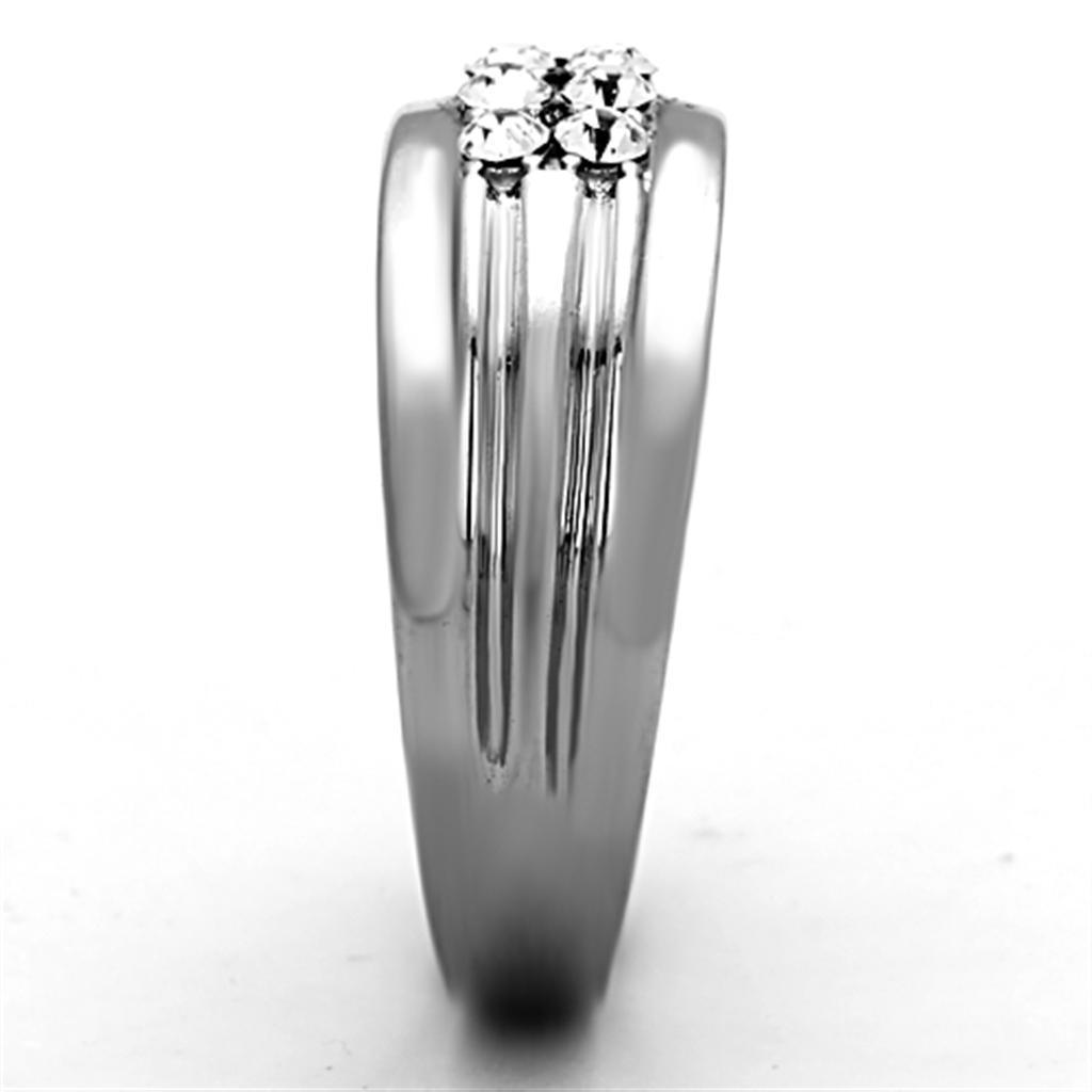 Anillo Color Plata Para Hombres de Acero Inoxidable Seis Diamantes - Jewelry Store by Erik Rayo