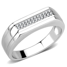 Load image into Gallery viewer, Anillo Color Plata Para Hombres y Ninos de Acero Inoxidable Simple Linea de Diamantes - Jewelry Store by Erik Rayo
