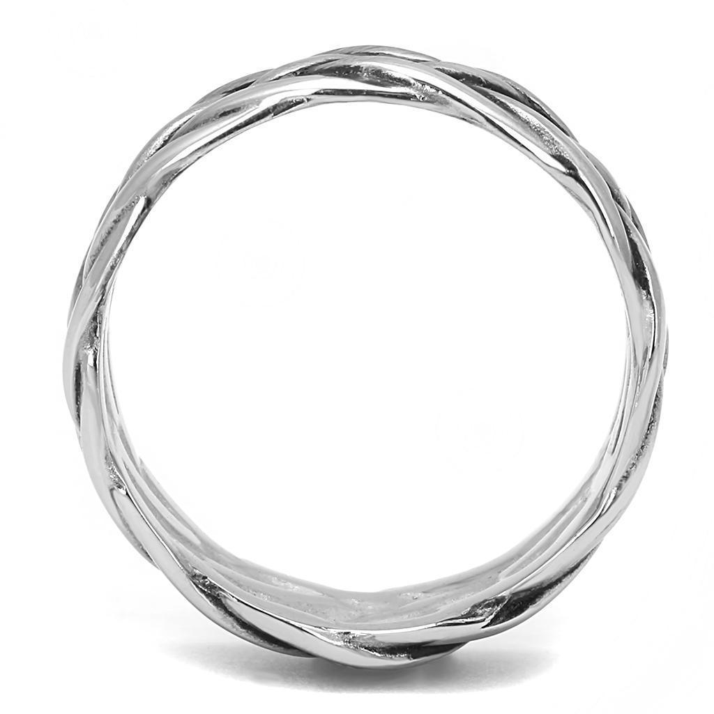 Anillo Color Plata Para Hombres de Acero Inoxidable Torzal Grande - Jewelry Store by Erik Rayo