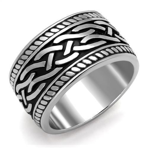 Anillo Color Plata Para Hombres de Acero Inoxidable Torzales de Metal - Jewelry Store by Erik Rayo