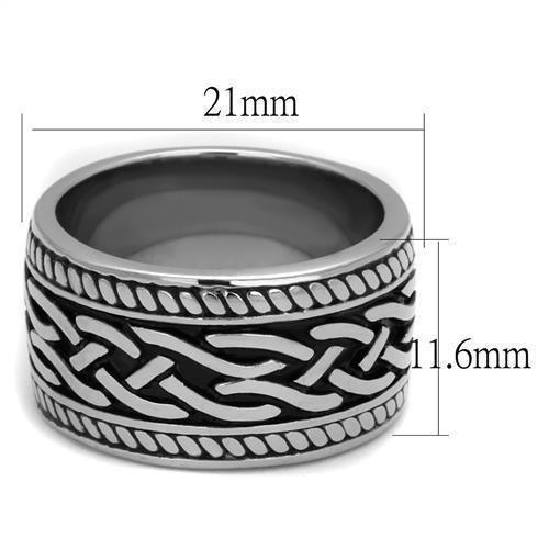 Anillo Color Plata Para Hombres de Acero Inoxidable Torzales de Metal - Jewelry Store by Erik Rayo