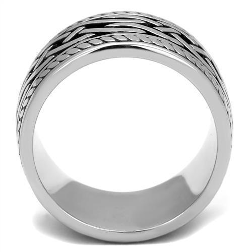 Anillo Color Plata Para Hombres de Acero Inoxidable Torzales de Metal - Jewelry Store by Erik Rayo
