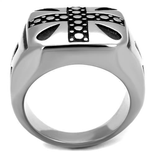 Anillo Color Plata Para Hombres de Acero Inoxidable Tres Cruzes - Jewelry Store by Erik Rayo