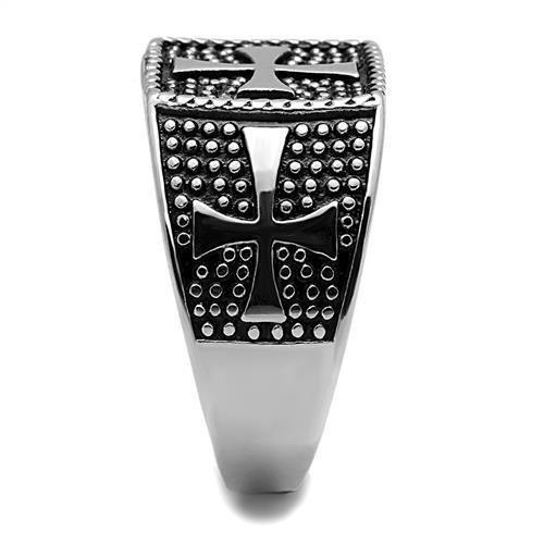 Anillo Color Plata Para Hombres de Acero Inoxidable Tres Cruzes - Jewelry Store by Erik Rayo