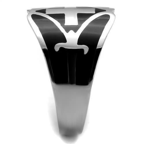 Anillo Color Plata Para Hombres de Acero Inoxidable Tres Cruzes Reales - Jewelry Store by Erik Rayo