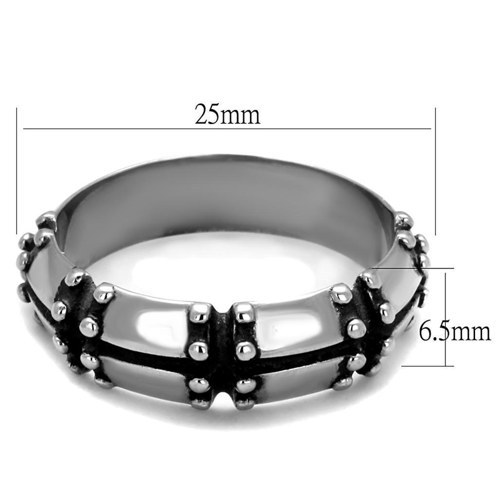 Anillo Color Plata Para Hombres de Acero Inoxidable Trosos Estilo Moderno - Jewelry Store by Erik Rayo