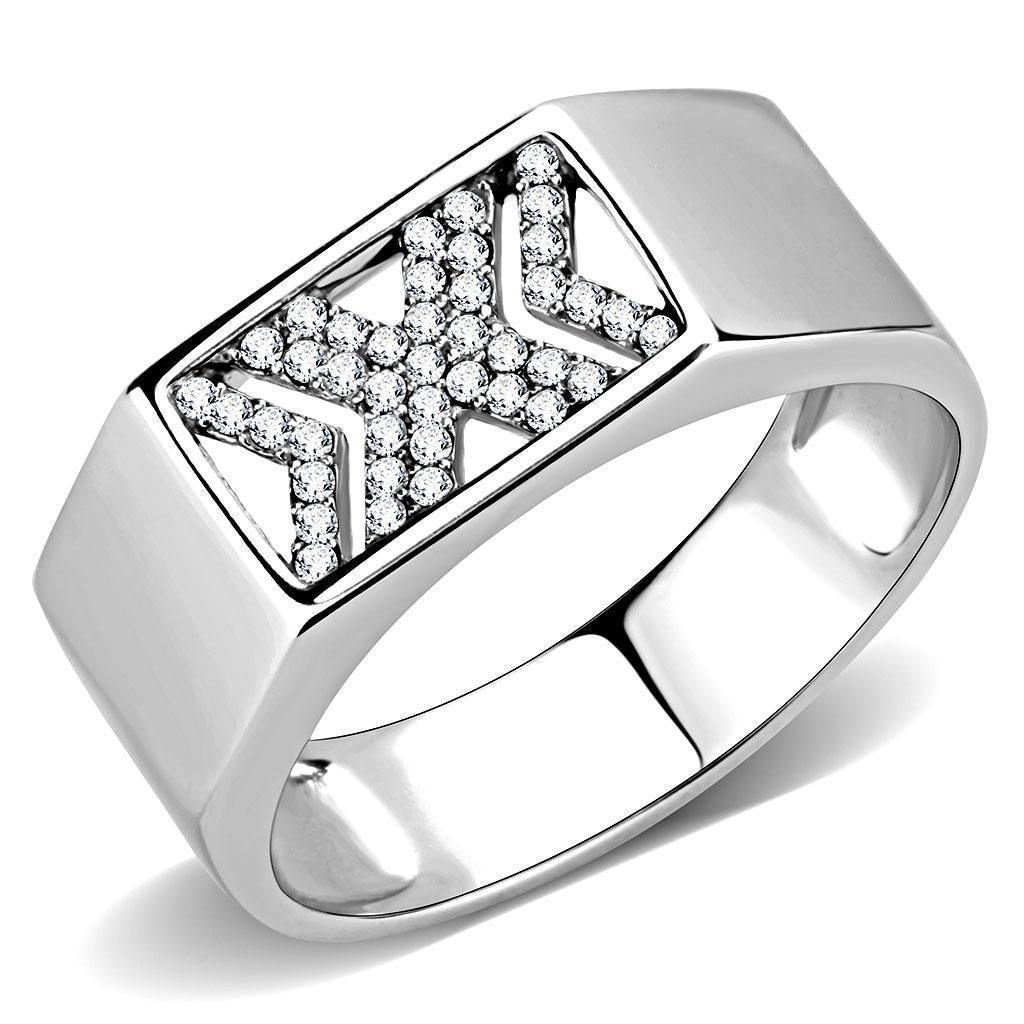 Anillo Color Plata Para Hombres de Acero Inoxidable X - Jewelry Store by Erik Rayo