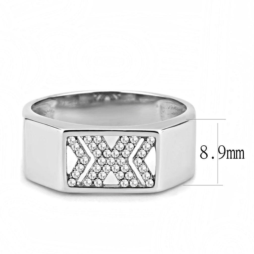 Anillo Color Plata Para Hombres de Acero Inoxidable X - Jewelry Store by Erik Rayo