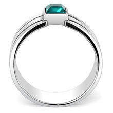 Load image into Gallery viewer, Anillo Color Plata Para Hombres y Ninos de Acero Inoxidable Zirconia Azul - Jewelry Store by Erik Rayo
