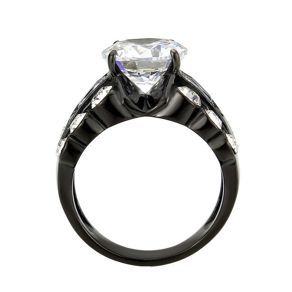 Anillo Color Plata Para Mujeres y Ninas de Acero Inoxidable Con Daimantes en Tercia - Jewelry Store by Erik Rayo