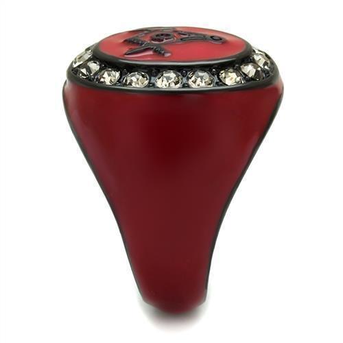 Anillo Color Rojo Para Hombres de Acero Inoxidable Sencillo Logo Masonico - Jewelry Store by Erik Rayo