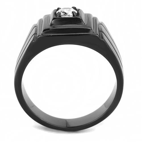 Anillo Solitario Color Negro Para Hombre de Acero Inoxidable - Jewelry Store by Erik Rayo