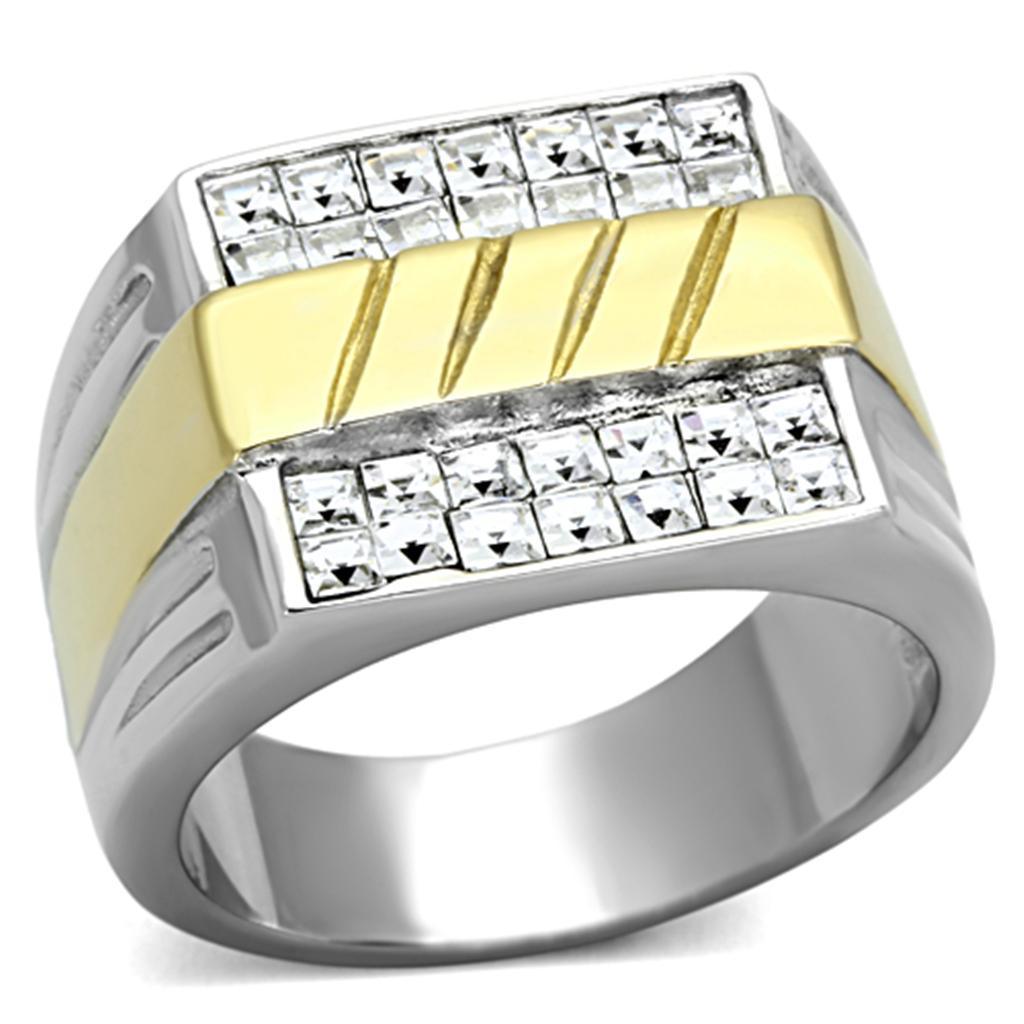 Anillo Dos Tonos Para Hombres de Acero Inoxidable Italiano - Jewelry Store by Erik Rayo