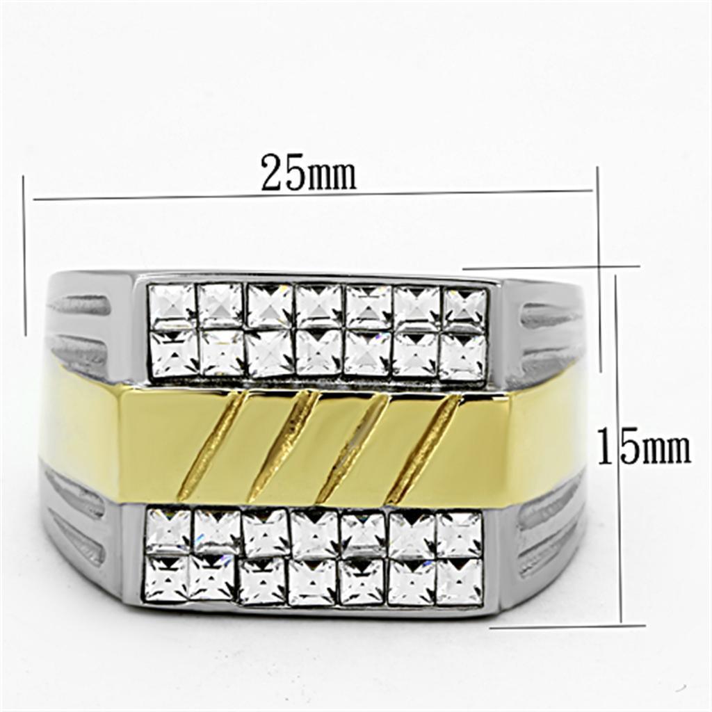 Anillo Dos Tonos Para Hombres de Acero Inoxidable Italiano - Jewelry Store by Erik Rayo