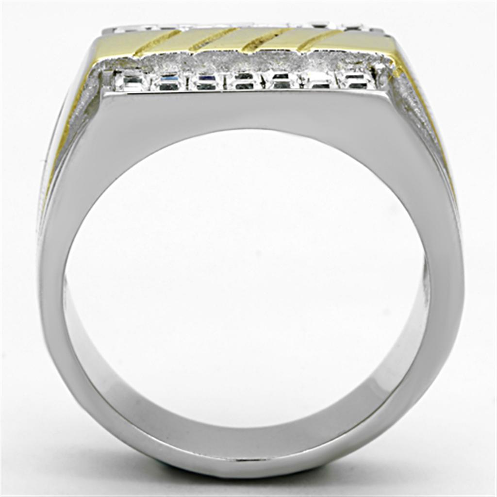 Anillo Dos Tonos Para Hombres de Acero Inoxidable Italiano - Jewelry Store by Erik Rayo
