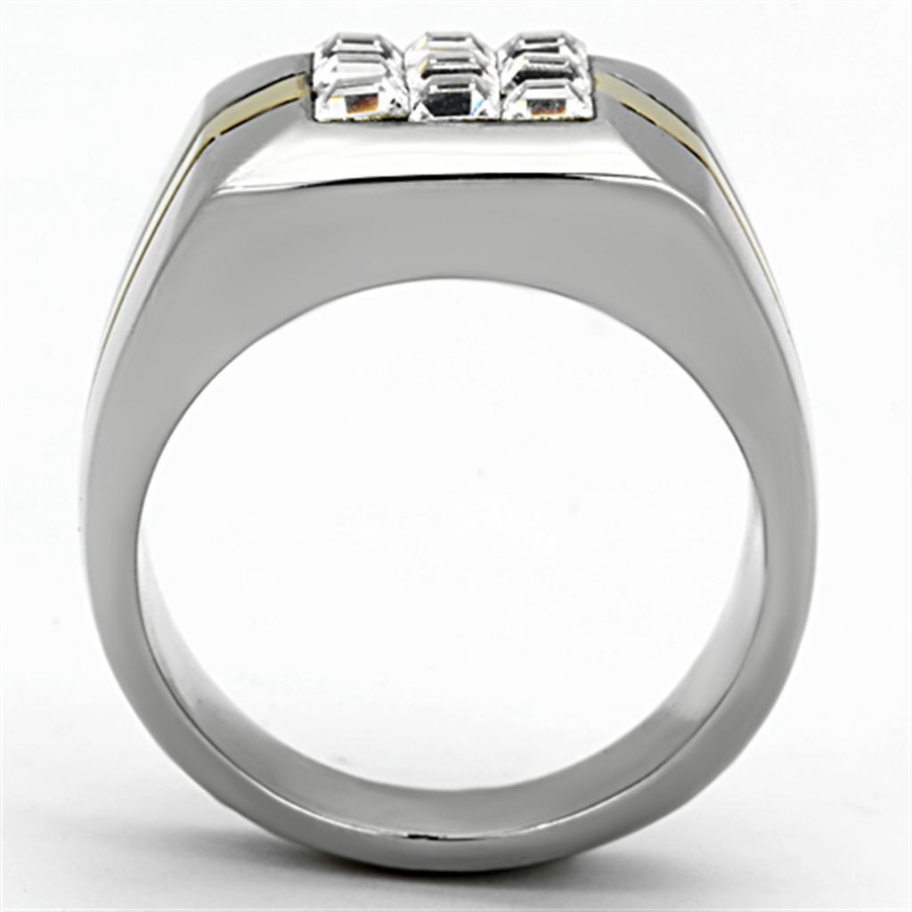 Anillo Dos Tonos Para Hombres de Acero Inoxidable Italiano - Jewelry Store by Erik Rayo