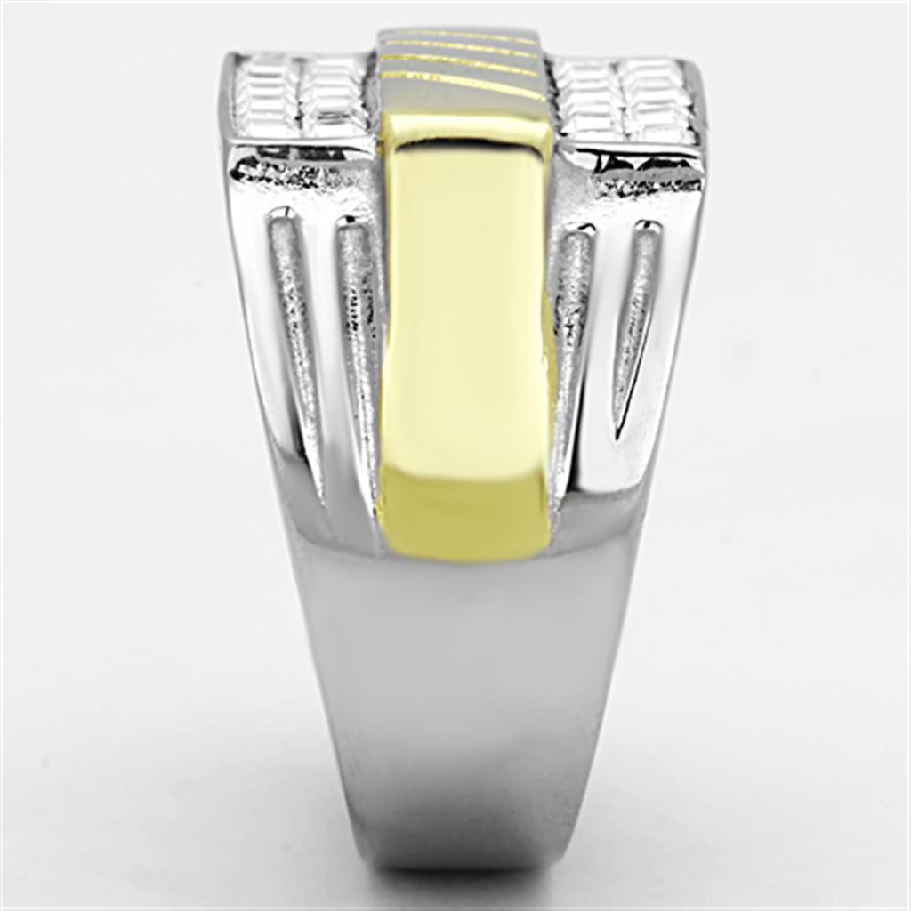 Anillo Dos Tonos Para Hombres de Acero Inoxidable Italiano - Jewelry Store by Erik Rayo