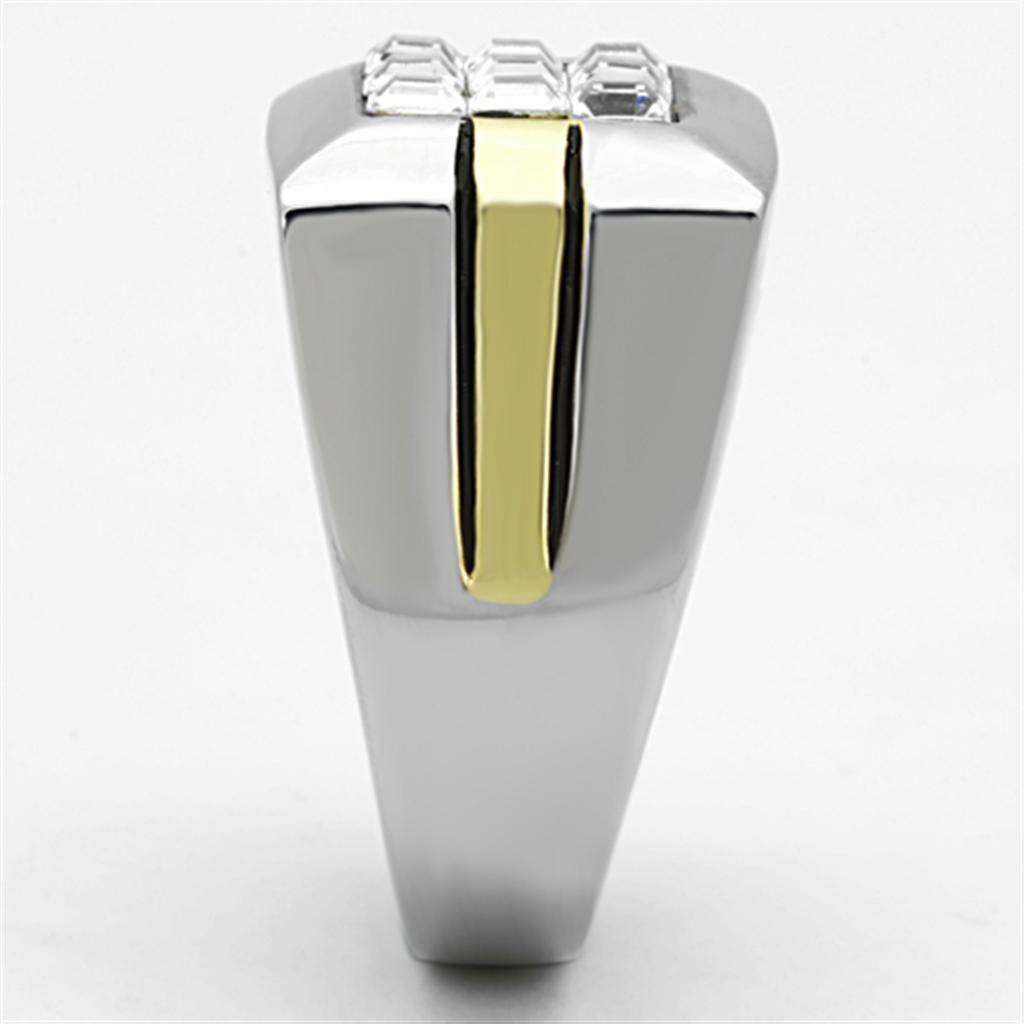 Anillo Dos Tonos Para Hombres de Acero Inoxidable Italiano - Jewelry Store by Erik Rayo