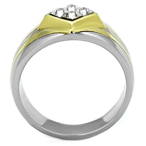 Anillo Dos Tonos Para Hombres de Acero Inoxidable Italino Vero - Jewelry Store by Erik Rayo