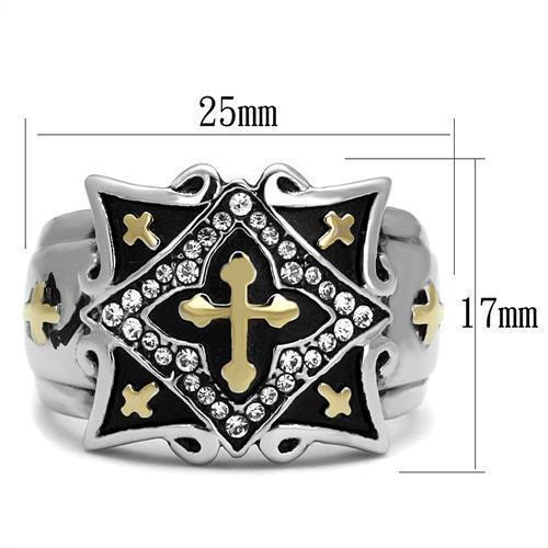 Anillo Para Hombres de Cruz de Acero Inoxidable Catolico Christiano de Jesus - Jewelry Store by Erik Rayo
