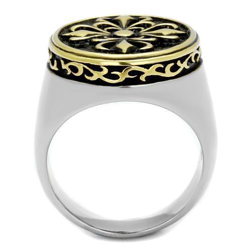 Anillo Plata Oro Para Hombres de Acero Inoxidable con Cruz Grande - Jewelry Store by Erik Rayo