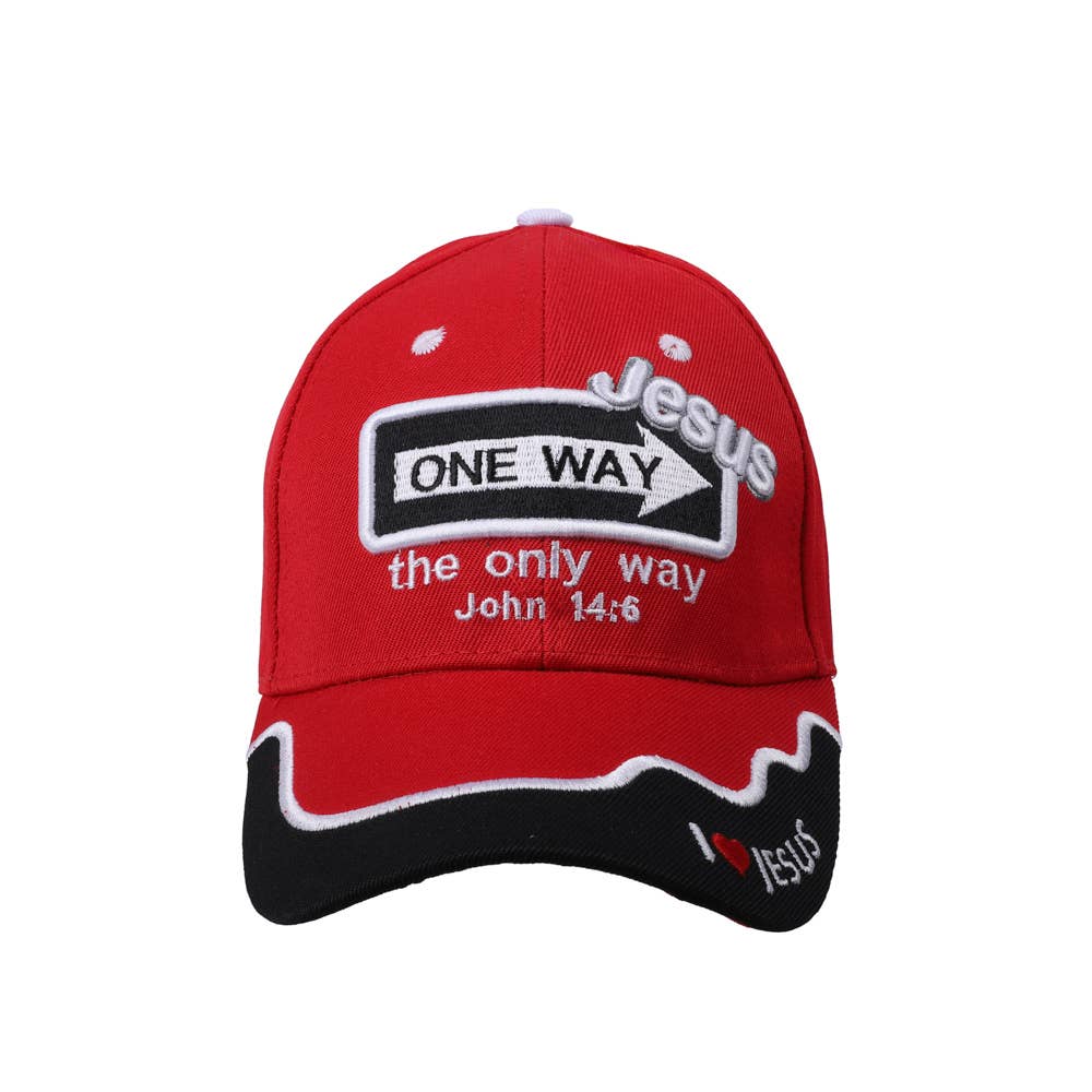 Cap One Way Jesus Red