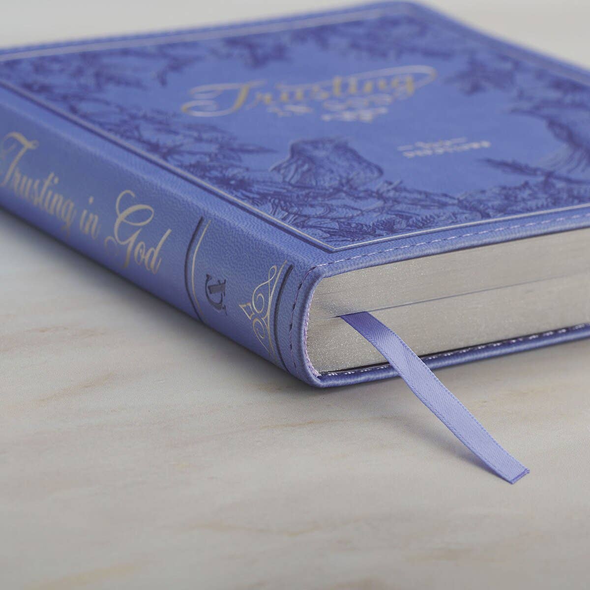 Devotional Trusting God Purple Faux Leather