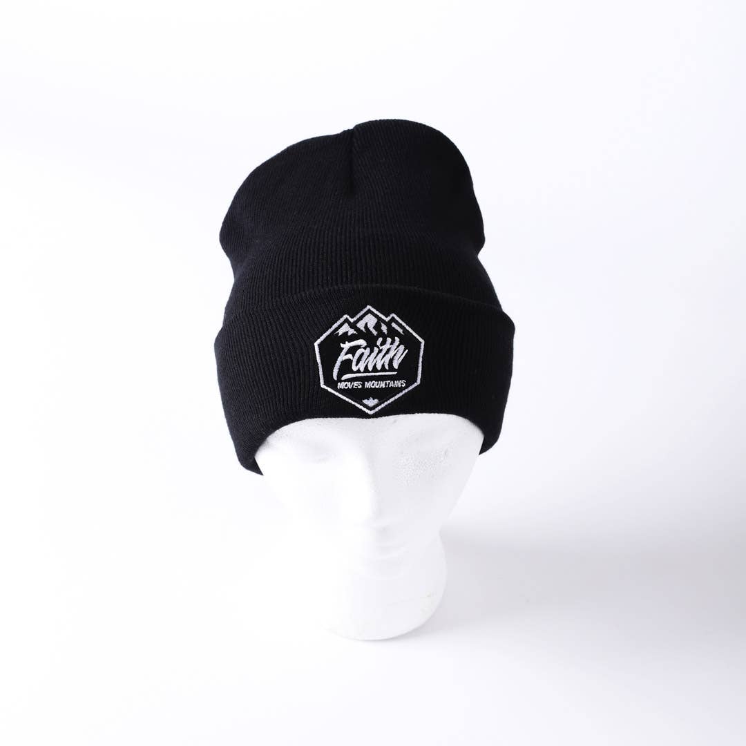 Beanie - Black - Faith Moves Mountains