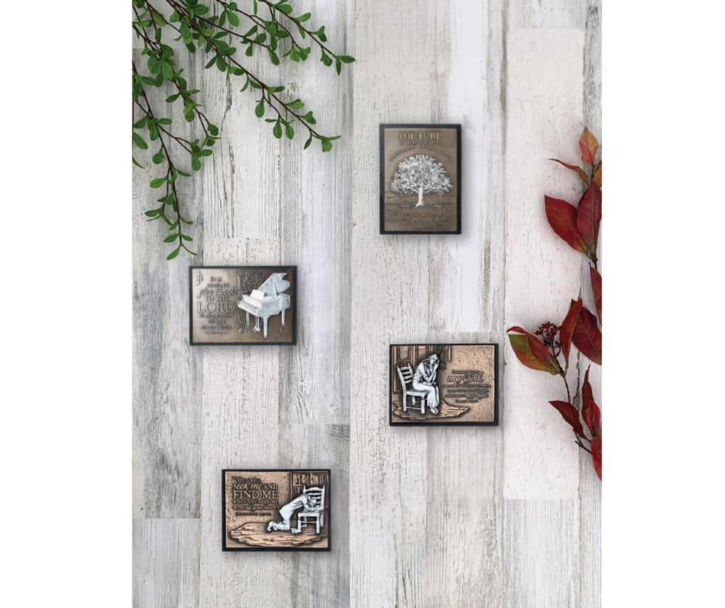 LCP Sculpture Plaque Give Thanks White Piano