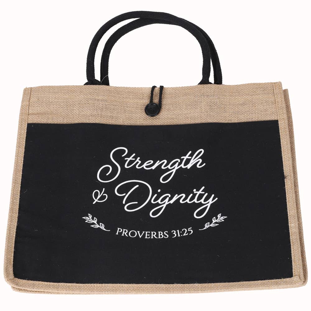 Jute Tote Bag Dignity  17X13.5X6