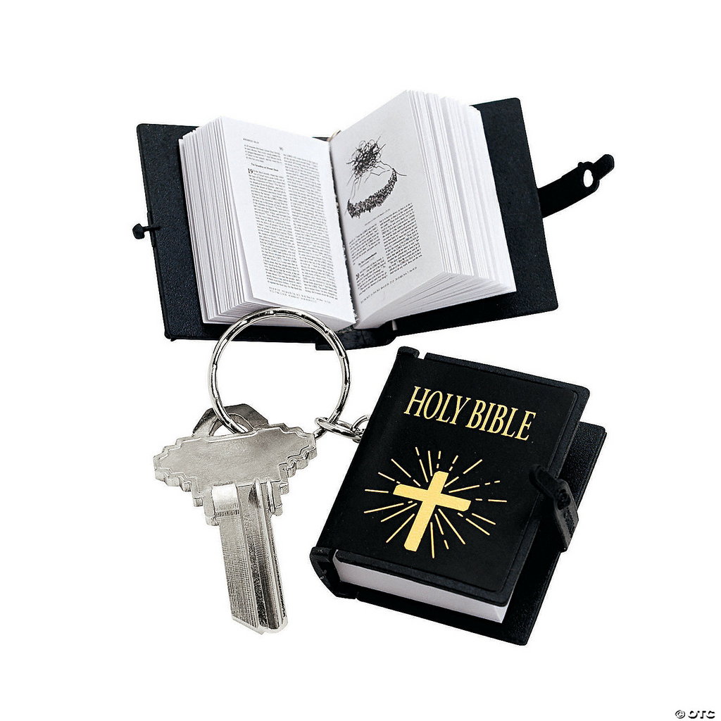 Mini Bible Keychain Black