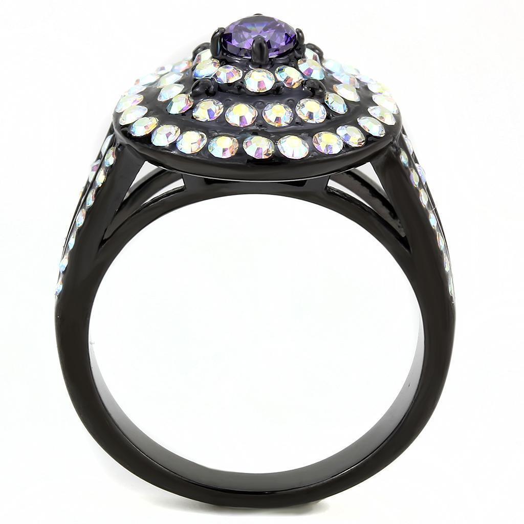 Black Womens Ring Anillo Para Mujer 316L Stainless Steel Ring with Assorted in Multi Color - Jewelry Store by Erik Rayo
