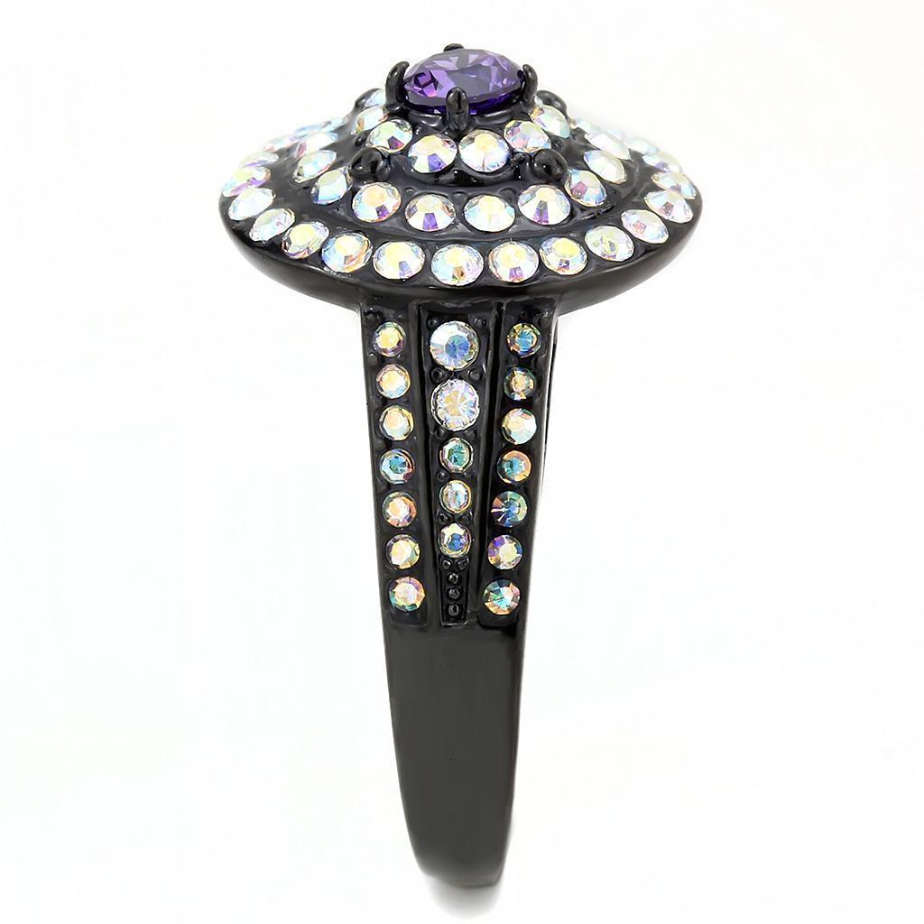 Black Womens Ring Anillo Para Mujer 316L Stainless Steel Ring with Assorted in Multi Color - Jewelry Store by Erik Rayo